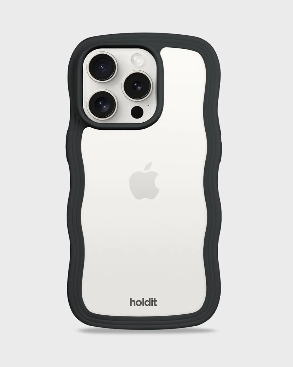 holdit Iphone 15 Pro Transparent Wavy Cover,-Dame Mobilcovers|Mobilcovers