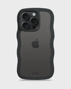 holdit Iphone 15 Pro Transparent Wavy Cover,-Dame Mobilcovers|Mobilcovers