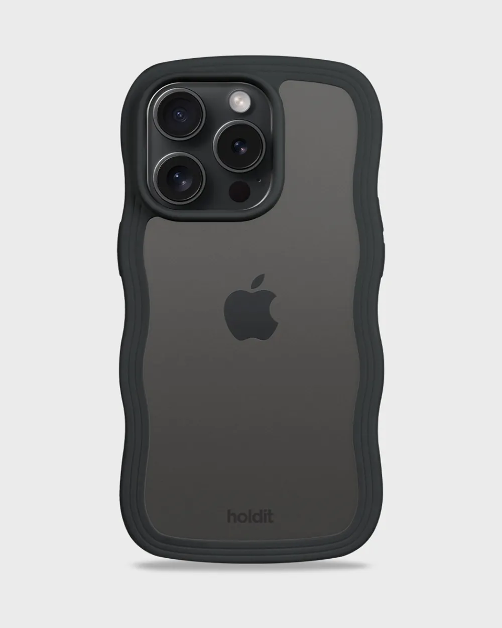 holdit Iphone 15 Pro Transparent Wavy Cover,-Dame Mobilcovers|Mobilcovers