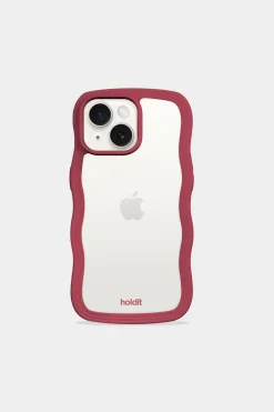 holdit Iphone 15/14/13 Transparent Wavy Cover,-Dame Mobilcovers|Mobilcovers
