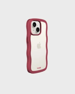 holdit Iphone 15/14/13 Transparent Wavy Cover,-Dame Mobilcovers|Mobilcovers