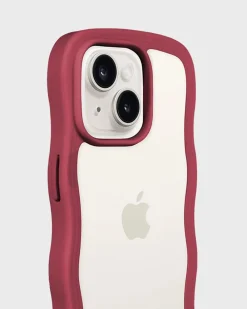 holdit Iphone 15/14/13 Transparent Wavy Cover,-Dame Mobilcovers|Mobilcovers