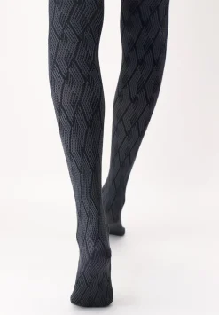 Jacquard Design 60 Strømpebukser, , S/M Dame Strømper