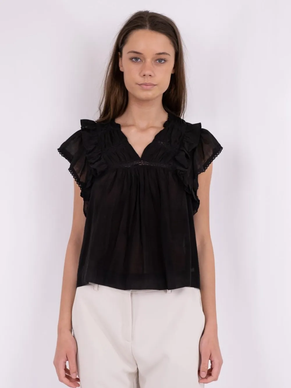 Best Jayla S Voile Bluse, , 34 Dame Bluser & Skjorter