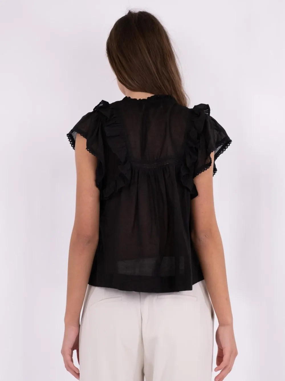 Best Jayla S Voile Bluse, , 34 Dame Bluser & Skjorter