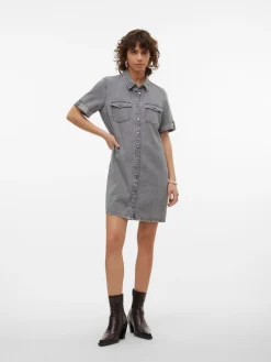 Hot Jennie Denimkjole, , XS Dame Kjoler