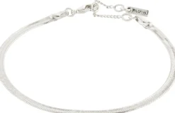 Pilgrim Joanna Flat Snake Chain Armbånd, , 16 cm-Dame Armbånd