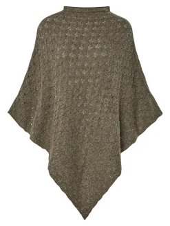 Pieces Joelle Poncho, , One size-Dame Strik & Sweatshirts