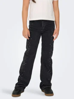 KIDS ONLY Juicy Rhinestone Wide Leg Jeans, , 152 cm-Børn Jeans