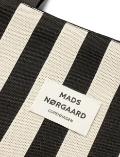 Mads Nørgaard Knit Stripe Tote Bag,-Dame Muleposer & Indkøbsnet