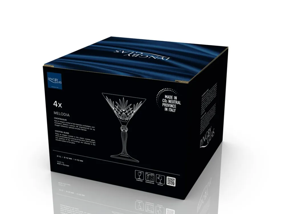 Best Krystal Melodia 4-pak Cocktailglas, , 21 cl Glas