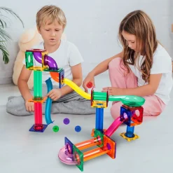 Picasso Tiles Kuglebane, 50 Dele-Børn Legetøjsfigurer & Klodser
