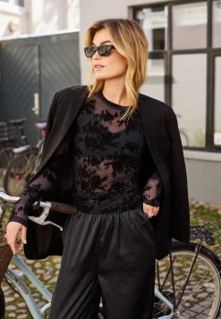 Hype The Detail Lace Bluse, , XS-Dame Bluser & Skjorter