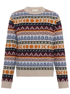 Outlet Lambswool Crew Neck Striktrøje, , L Strik