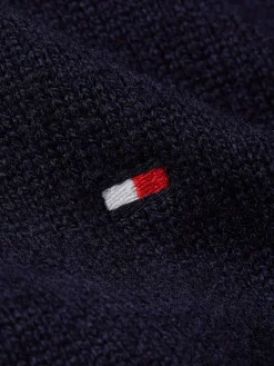 Discount Lambswool Zip Mock Striktrøje, , S Strik