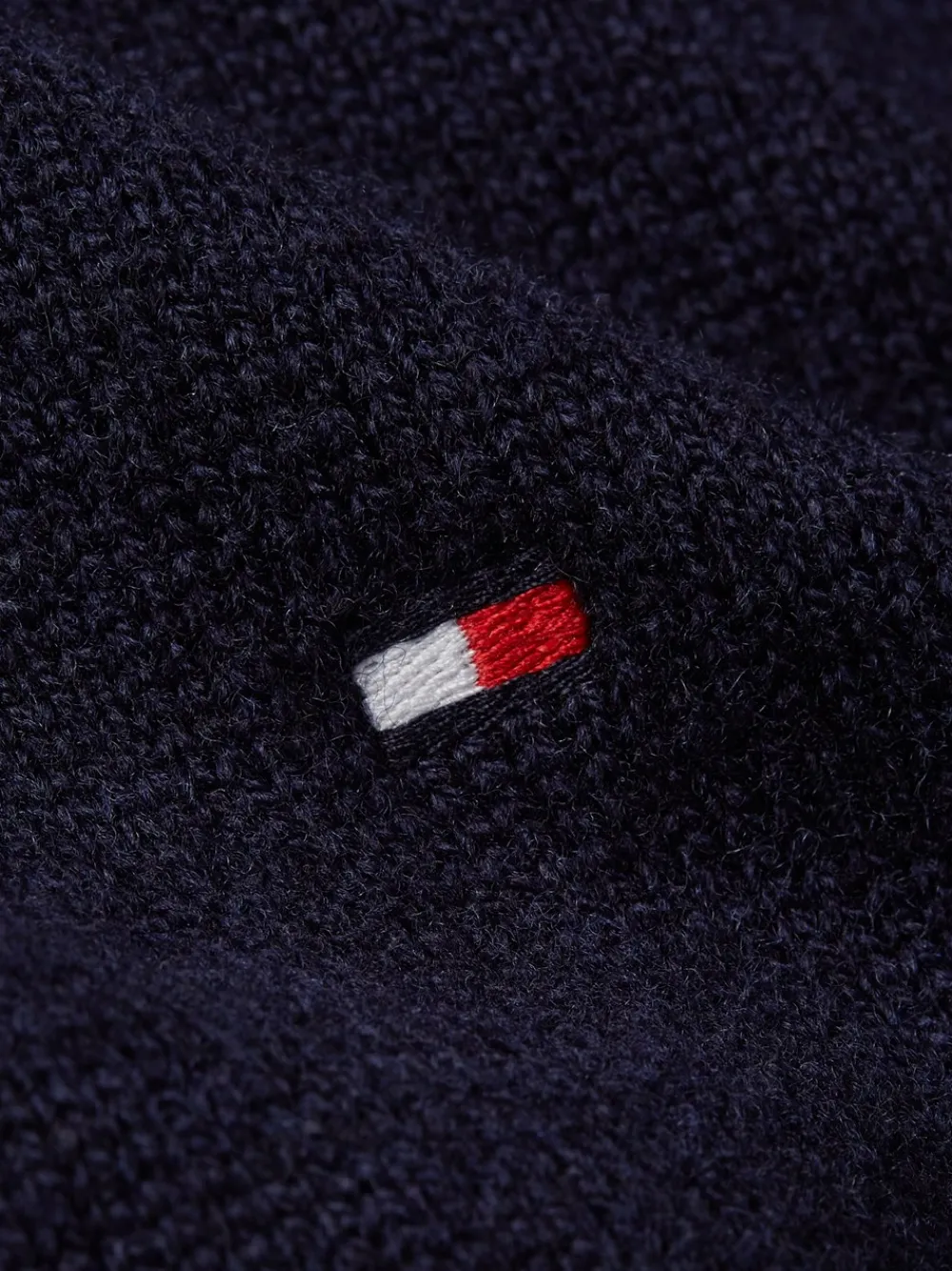 Discount Lambswool Zip Mock Striktrøje, , S Strik