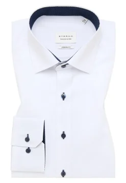 Eterna Langærmet Modern Fit Skjorte, , 44- Skjorter