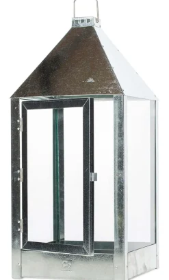 Clearance Lanterne, Galvaniseret, 32x70x32 cm Lanterner & Lyskæder
