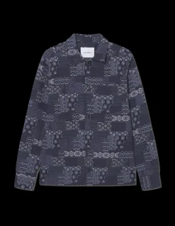 Les Deux Layton Contrast Jacquard Overshirt, , S- Overshirts