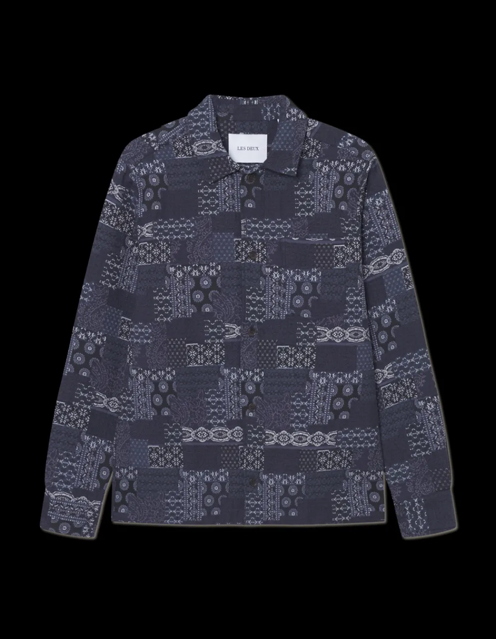 Les Deux Layton Contrast Jacquard Overshirt, , S- Overshirts