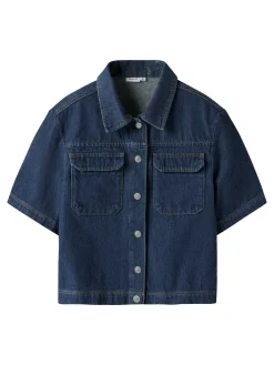 Clearance Lea Oversize Denimskjorte, , 152 cm Børn Skjorter