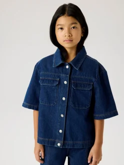 Clearance Lea Oversize Denimskjorte, , 152 cm Børn Skjorter