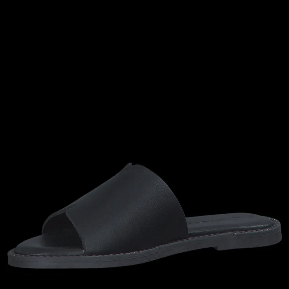 Tamaris Leather Slippers, , 37-Dame Sandaler