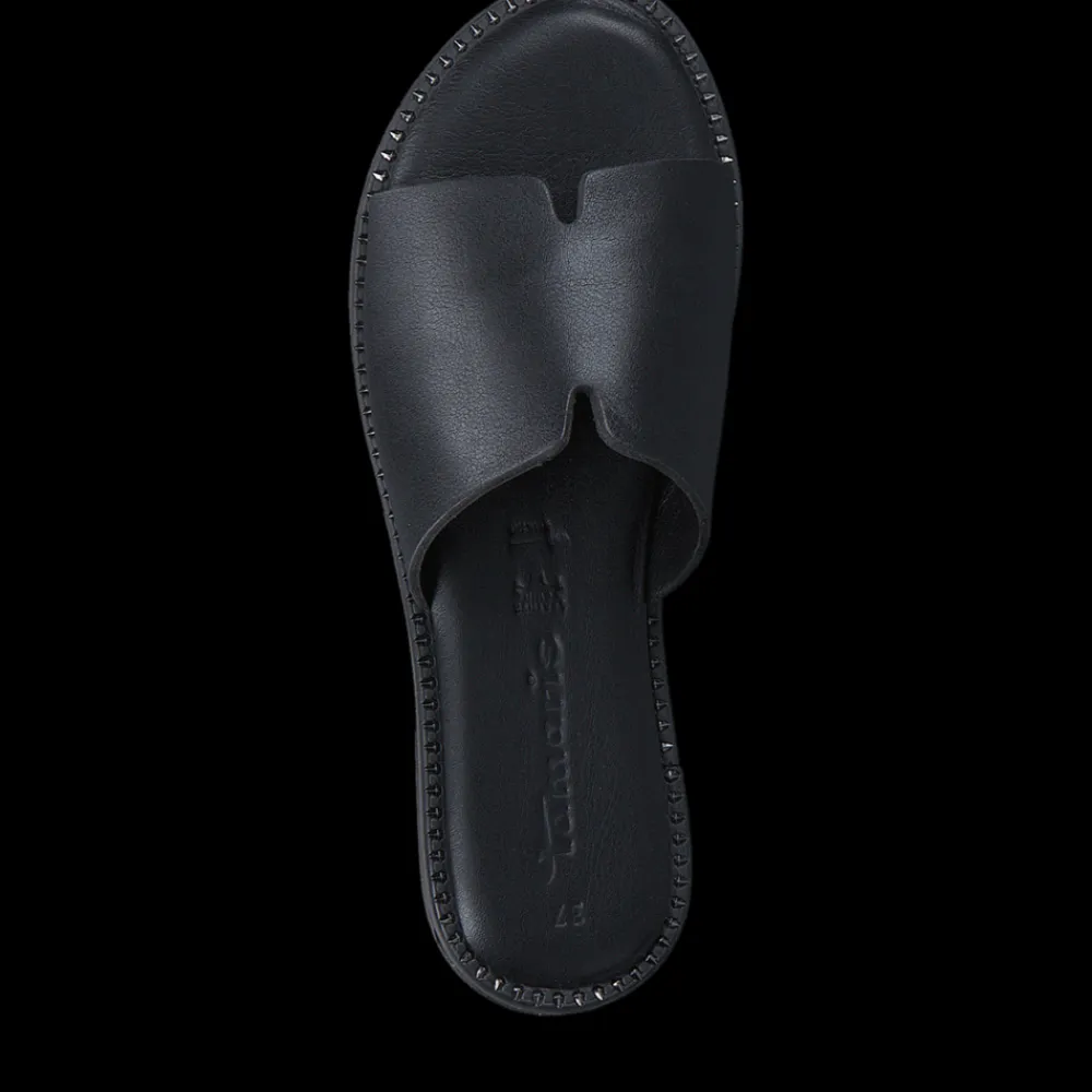 Tamaris Leather Slippers, , 37-Dame Sandaler