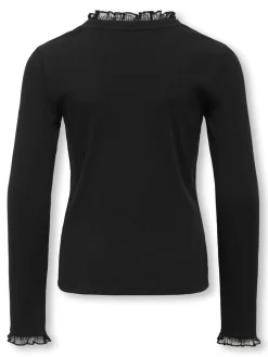 KIDS ONLY Leslie Lace Mix Bluse, , 158-164 cm-Børn Bluser