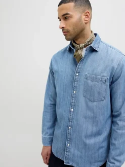 Discount Lesner Denim Skjorte, , XXL Skjorter
