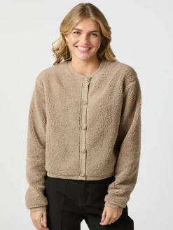 Neo Noir Limo Fluffy Knit Cardigan, , 42-Dame Cardigans