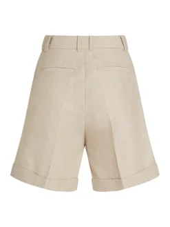 Outlet Linen Mix Pleated Shorts, , 42 Dame Shorts