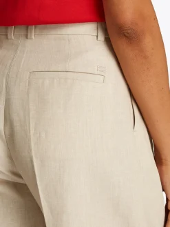 Outlet Linen Mix Pleated Shorts, , 42 Dame Shorts