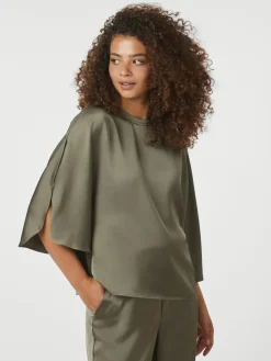 Neo Noir Liora Heavy Sateen Bluse, , 36-Dame Bluser & Skjorter