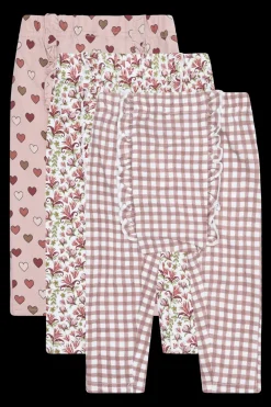 Hot Liva Little Check 3-pak Leggings, , 90 cm Børn Bukser & Leggings