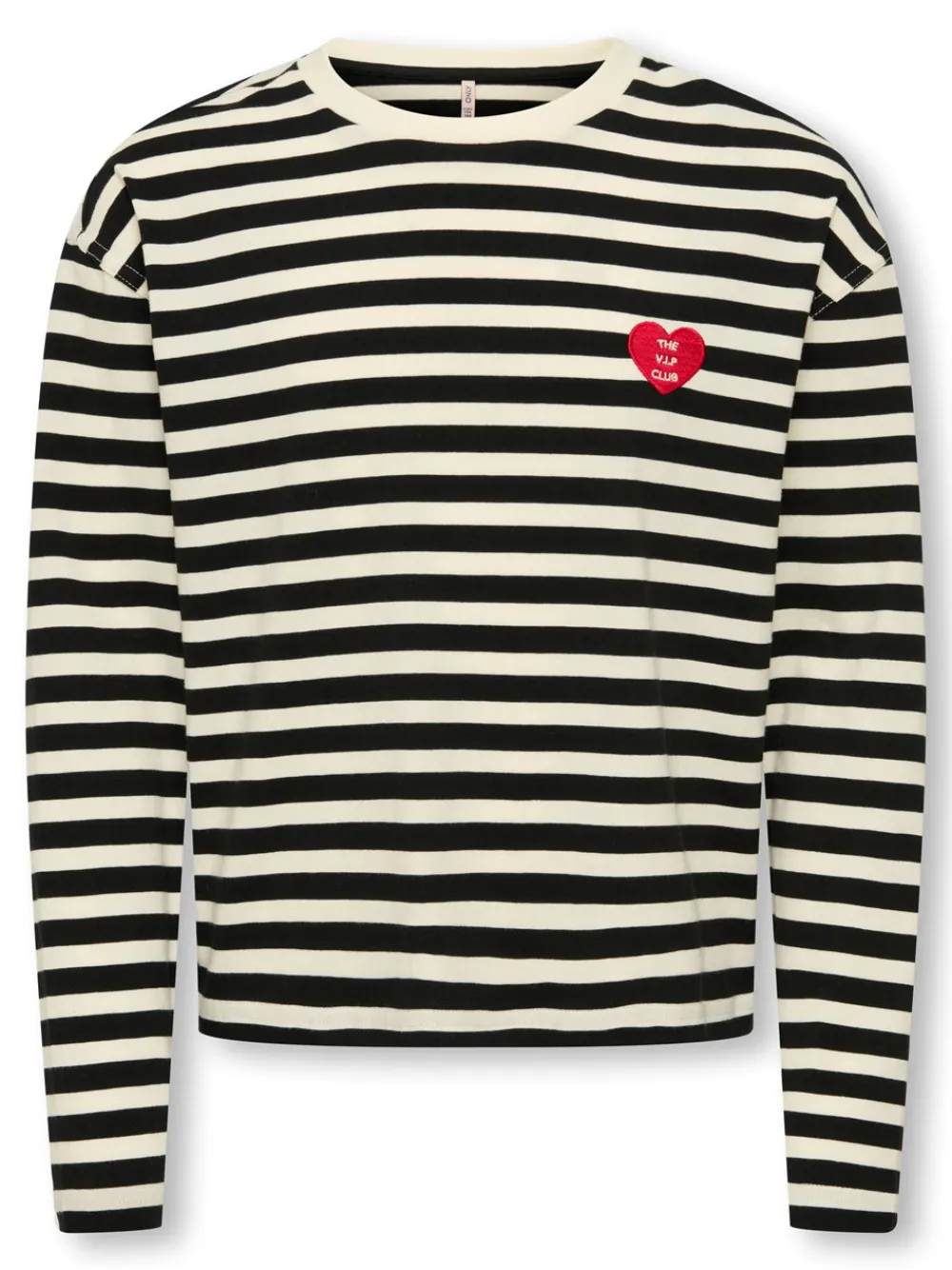 KIDS ONLY Livina O-Neck Stripe Bluse, , 122-128 cm-Børn Bluser