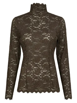 Neo Noir Liza Laceflower Bluse, , 36-Dame Bluser & Skjorter