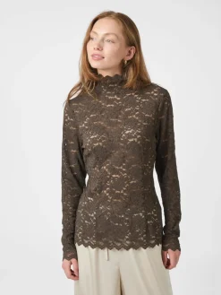 Neo Noir Liza Laceflower Bluse, , 36-Dame Bluser & Skjorter