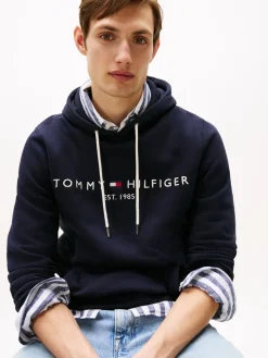Tommy Hilfiger Logo Flex Hættetrøje, , XXL- Sweatshirts & Trøjer