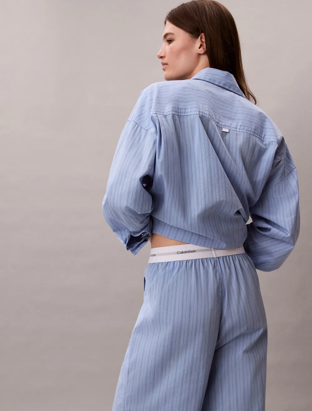 Outlet Logo Poplin Natbukser, , L Dame Loungewear