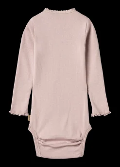 Wheat Lotta Blonde Rib Body, , 86 cm-Børn Bodies & Heldragter