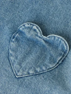 Lil' Atelier Lulia Denim Spencer Kjole, , 110 cm-Børn Kjoler
