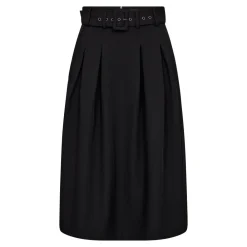 Co'Couture LunaCC Belt Midi Pleat Nederdel, , M-Dame Nederdele