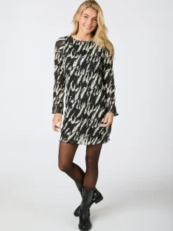 Online Luni Distressed Zebra Kjole, , 38 Dame Kjoler