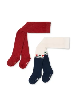 Outlet Lurex 2-pak Strømpebukser, , 104-110 cm Børn Sokker & Strømper