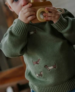Outlet Mahdi Dog Pullover, , 95 cm Børn Strik & Sweatshirts