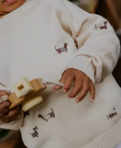 New Mahdi Dog Pullover, , 85 cm Børn Strik & Sweatshirts