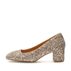 Woden Marie Low Glitter Pumps, , 39-Dame Højhælede Sko