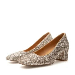 Woden Marie Low Glitter Pumps, , 39-Dame Højhælede Sko