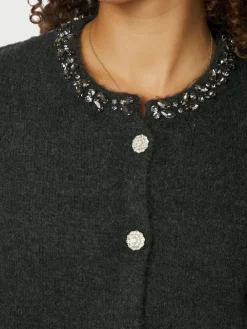 Neo Noir Marie Stone Knit Cardigan, , 38-Dame Cardigans|Strik & Sweatshirts